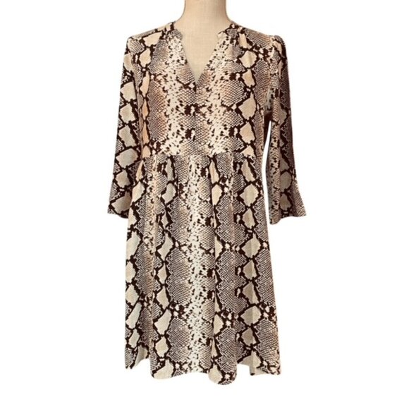 MAEVE by Anthropologie Juno Snakeskin Print Dress - Size Small - Picture 2 of 8